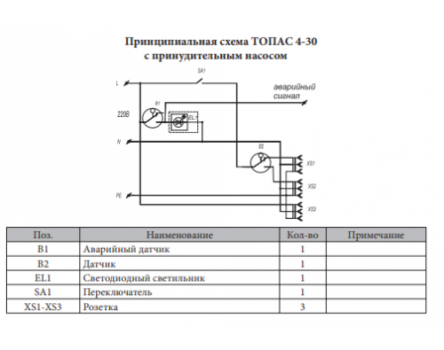 Монтажная схема Топас 15 Лонг Пр